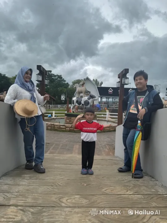 Playful Battle on a Wooden Bridge in the Park – AI Generated Video | Hailuo AI