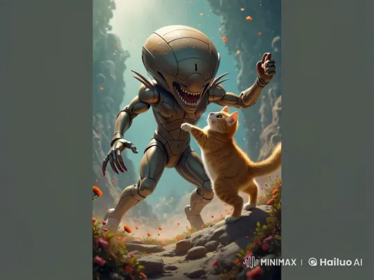 Bhairav the Bengal Cat Battles a Mysterious Alien Invader – AI Generated Video | Hailuo AI