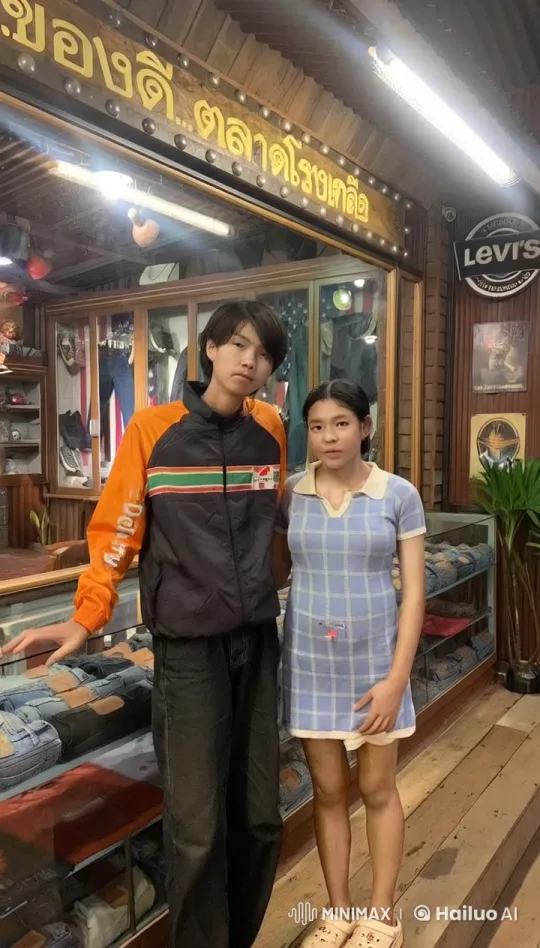 Young Couple's Intense Kung Fu Battle in Bustling Market – AI Generated Video | Hailuo AI