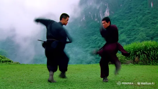 Stunning Martial Arts Combat in Serene Landscape – AI Generated Video | Hailuo AI