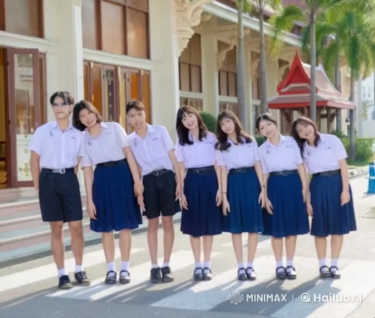 Students Perform Kung Fu in Front of School Building – AI Generated Video | Hailuo AI