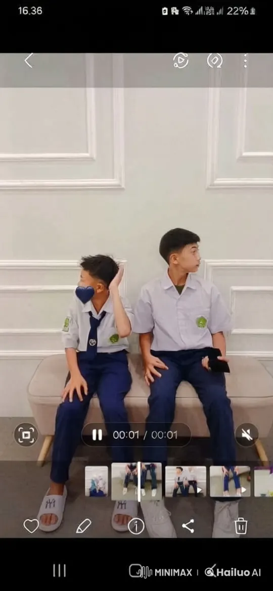 Boys' Playful Kung Fu Sparring on Bench – AI Generated Video | Hailuo AI