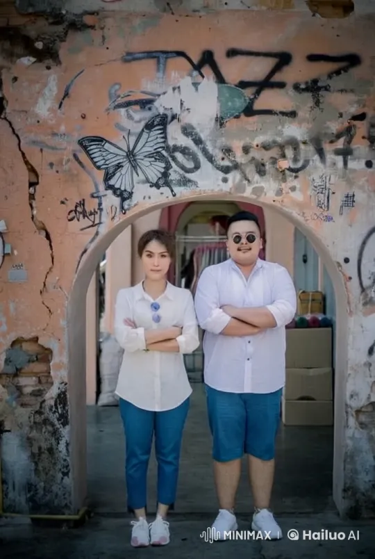 Martial Arts Duo Engage in Playful Sparring Under Graffitied Archway – AI Generated Video | Hailuo AI