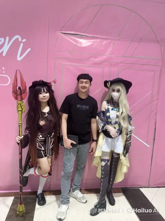 Cosplay Photo: Dynamic Trio in Fantasy Roleplay – AI Generated Video | Hailuo AI