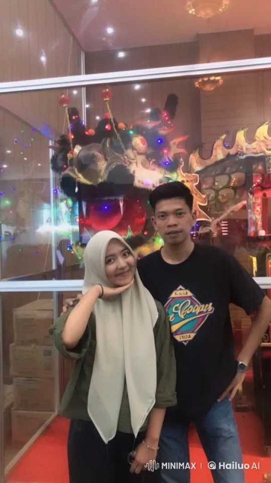 Couple Showcases Impressive Kung Fu Skills in Front of Animated Dragon Display – AI Generated Video | Hailuo AI