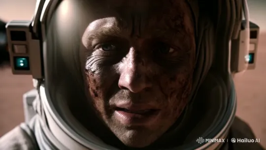 Astronaut's Distress Amidst Martian Wreckage – AI Generated Video | Hailuo AI
