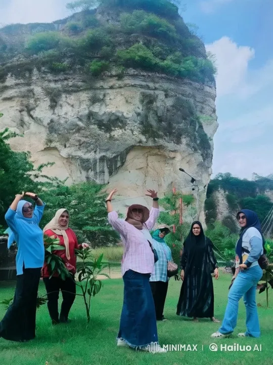 Joyful Group Leaps with Animated Lightning in Lush Landscape – AI Generated Video | Hailuo AI