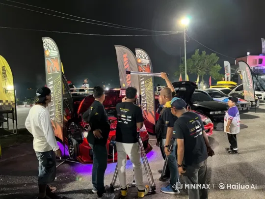 Nighttime Car Show Meets Kung Fu Comedy – AI Generated Video | Hailuo AI