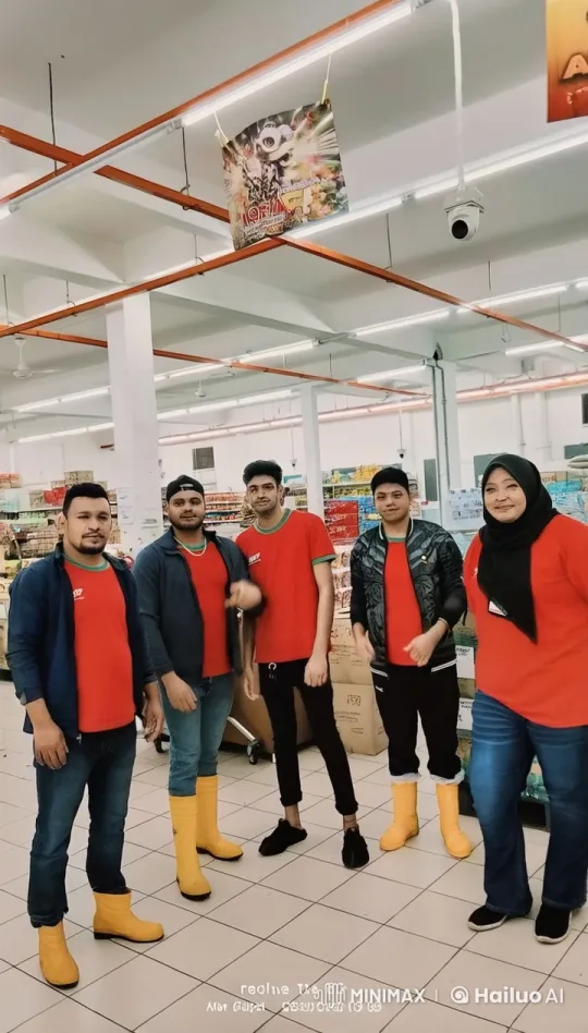Five Dancers Perform Cheerful Routine in Well-Lit Space – AI Generated Video | Hailuo AI