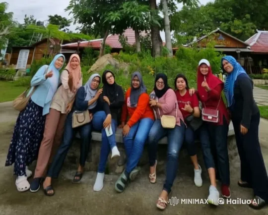 Lively Women in Hijabs Engage in Playful Actions – AI Generated Video | Hailuo AI