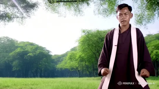 Young Kungfu Practitioner Engages in Intense Battle – AI Generated Video | Hailuo AI