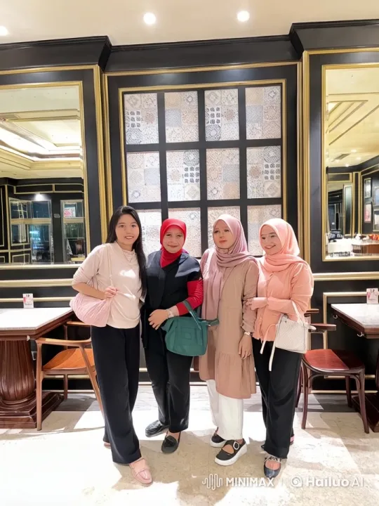 Four Women Showcase Martial Arts in Elegant Restaurant Setting – AI Generated Video | Hailuo AI