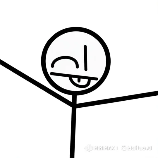 Desperate Stick Figure in Live2D with Urgent Gestures – AI Generated Video | Hailuo AI
