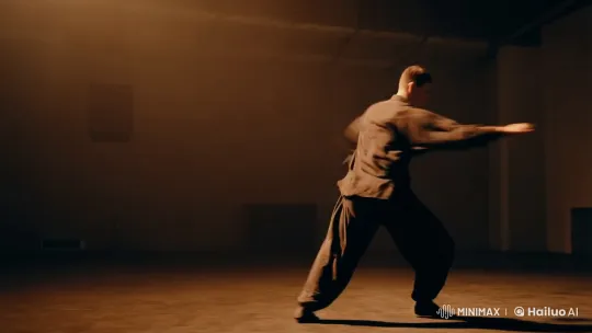 Dynamic Martial Arts Fight in Atmospheric Setting – AI Generated Video | Hailuo AI