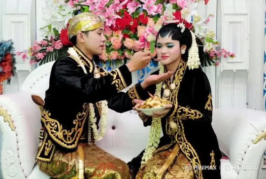 Couple Performs Kungfu in Traditional Attire Amidst Flowers – AI Generated Video | Hailuo AI