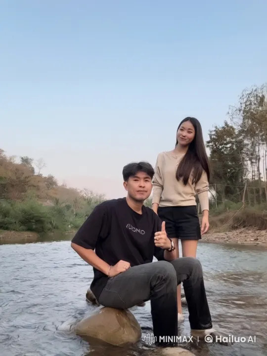 Young Couple Engages in Intense Kung Fu Sparring by the River – AI Generated Video | Hailuo AI
