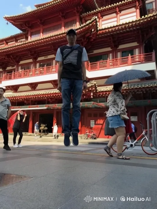 Chinese Kungfu Master Demonstrates Agility in Traditional Setting – AI Generated Video | Hailuo AI