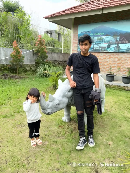 Young Man and Little Girl Practice Kung Fu in Garden – AI Generated Video | Hailuo AI