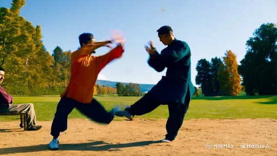 Martial Arts Battle: Dynamic Kung Fu Combat Sequences – AI Generated Video | Hailuo AI