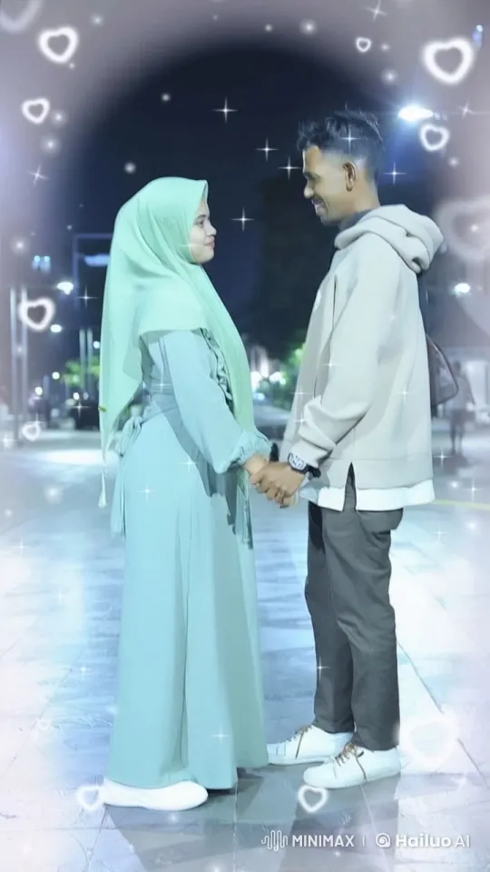 Romantic Couple in Enchanted Night Pathway – AI Generated Video | Hailuo AI