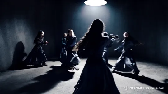 Choreographed Combat: Elegant Violence in Shadowy Aesthetic – AI Generated Video | Hailuo AI