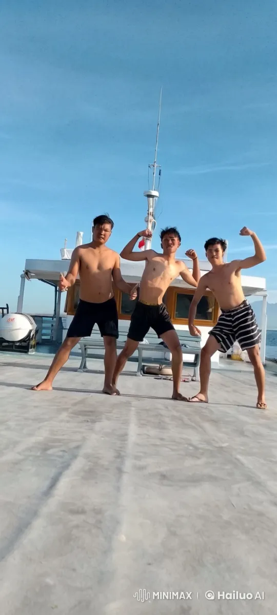 Kungfu Practitioners Perform on Boat Deck – AI Generated Video | Hailuo AI