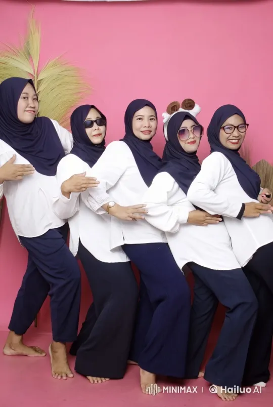 Coordinated Kung Fu Poses of Five Women – AI Generated Video | Hailuo AI