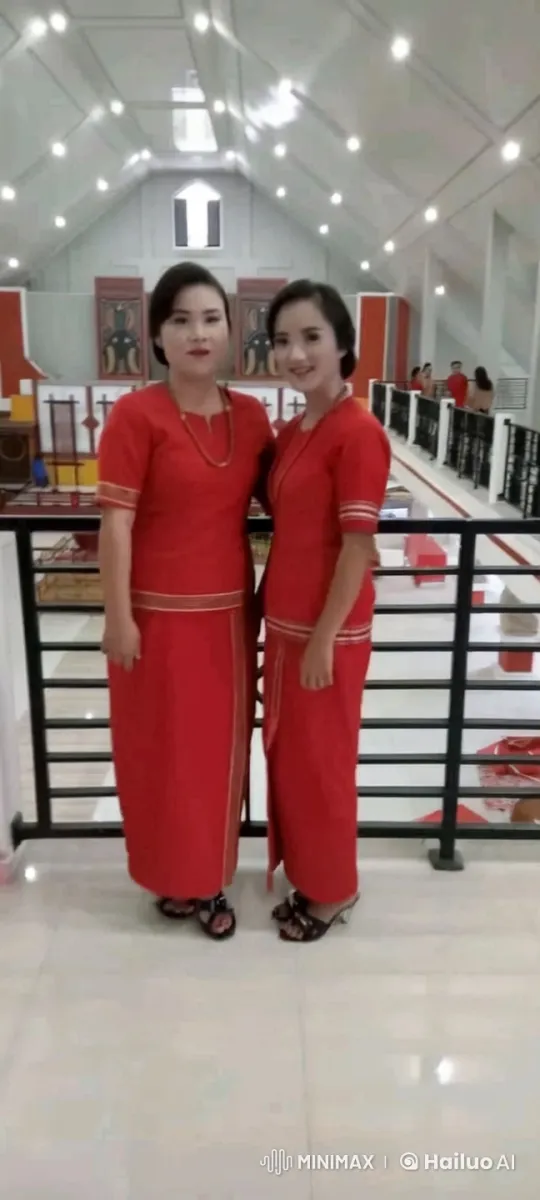 Women in Red Perform Impressive Kungfu on Balcony – AI Generated Video | Hailuo AI