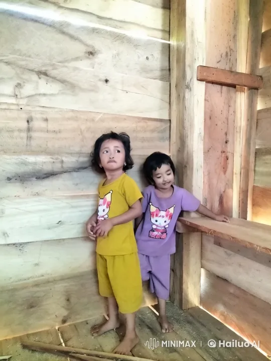 Children's Conflict in Wooden Room Captured on Camera – AI Generated Video | Hailuo AI