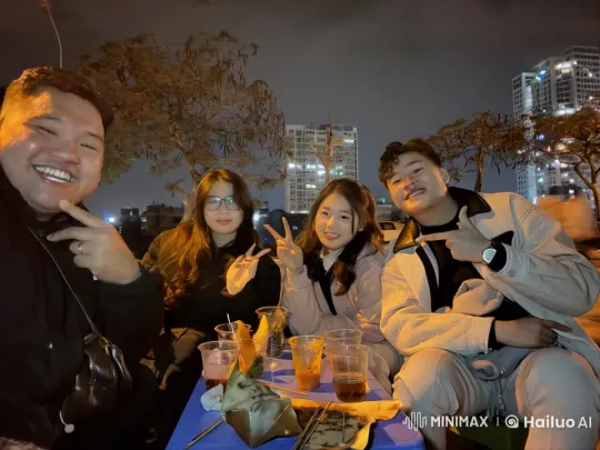 Friends Displaying Kung Fu Skills Outdoors at Night – AI Generated Video | Hailuo AI