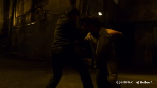 Intense Urban Alleyway Fight with Dynamic Camera Work – AI Generated Video | Hailuo AI