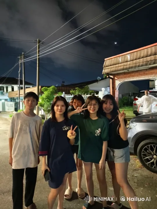 Youthful Gathering Under Moonlit Night Sky – AI Generated Video | Hailuo AI