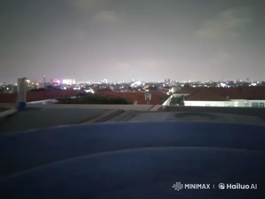 Cityscape at Twilight: Rooftop View of 'Senja' – AI Generated Video | Hailuo AI