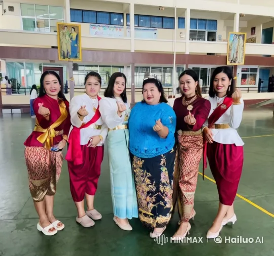 Thai Women Perform Graceful Kung Fu in Traditional Costumes – AI Generated Video | Hailuo AI