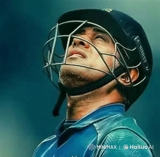 Contemplative Cricketer in Blue Uniform Stands Still – AI Generated Video | Hailuo AI