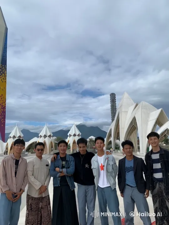 Young Men Display Kungfu in Front of Modern Architecture – AI Generated Video | Hailuo AI