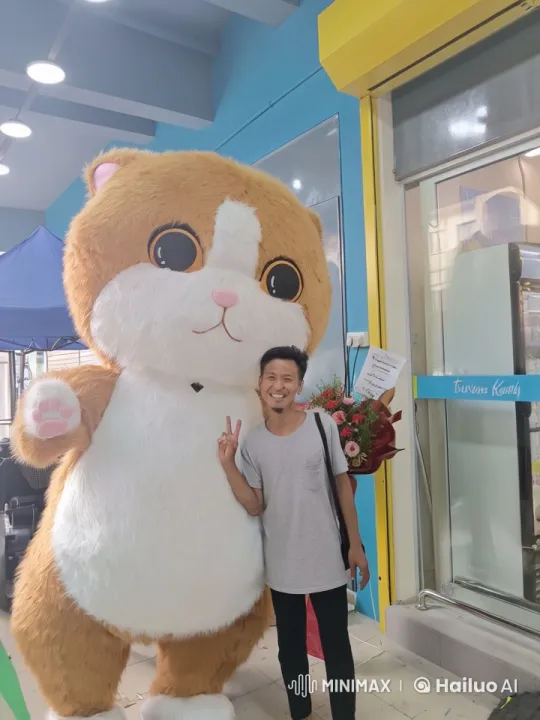 Person and Mascot Perform Playful Kung Fu – AI Generated Video | Hailuo AI