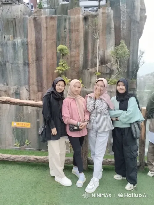 Friends Chatting Casually by Waterfall – AI Generated Video | Hailuo AI