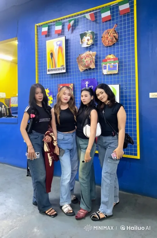Women Display Martial Arts Mastery Against Colorful Backdrop – AI Generated Video | Hailuo AI