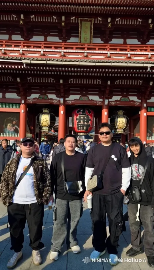 Friends Perform Kung Fu in Front of Japanese Temple – AI Generated Video | Hailuo AI