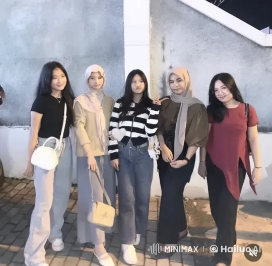 Nighttime Kung Fu Display by Five Women – AI Generated Video | Hailuo AI