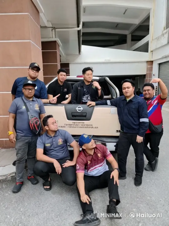 Mock Combat Stunts Among Friends in Parking Area – AI Generated Video | Hailuo AI