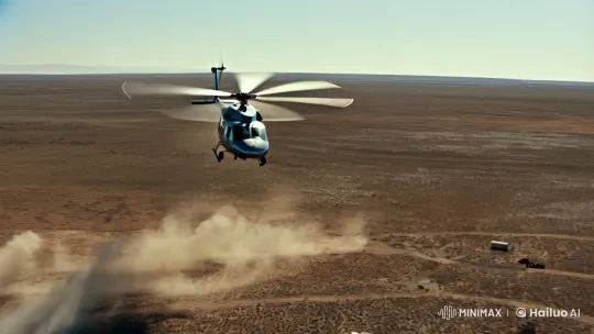 Dramatic Helicopter Crash Captured in High Aesthetic Film – AI Generated Video | Hailuo AI