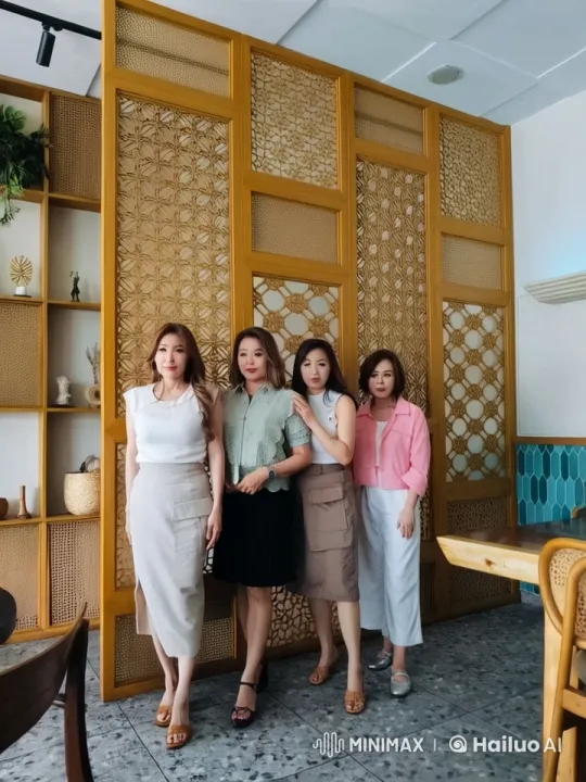 Women Perform Dynamic Kungfu in Front of Artistic Screen – AI Generated Video | Hailuo AI