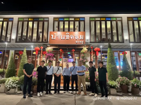 Martial Arts Display in Front of Brightly Lit Restaurant – AI Generated Video | Hailuo AI