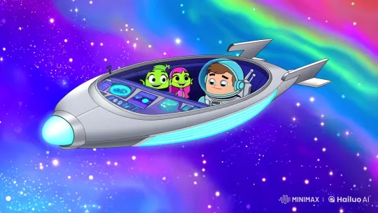 Spaceship's Cosmic Journey and Alien Encounters – AI Generated Video | Hailuo AI