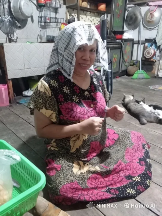 Traditional Kitchen with Woman and Cats – AI Generated Video | Hailuo AI