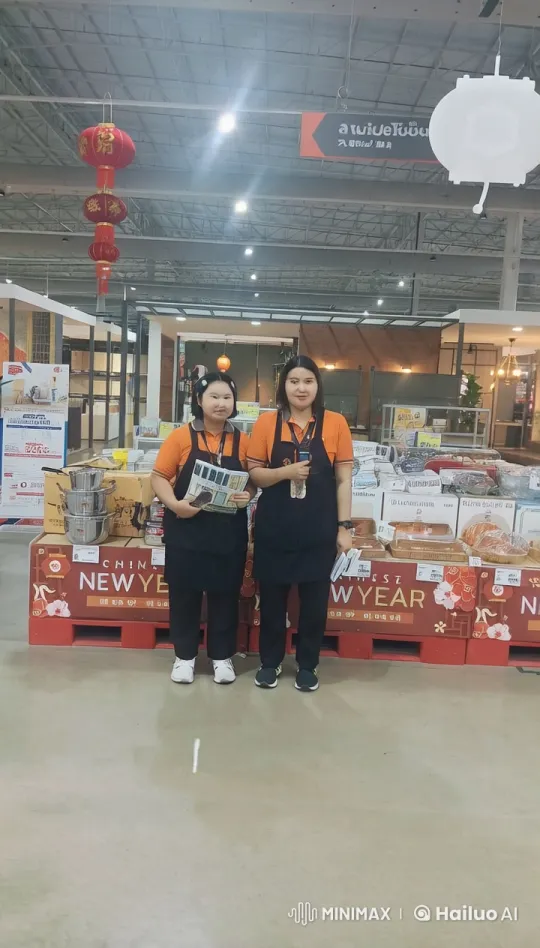 Chinese New Year Kung Fu Sparring in Store Promotion Area – AI Generated Video | Hailuo AI