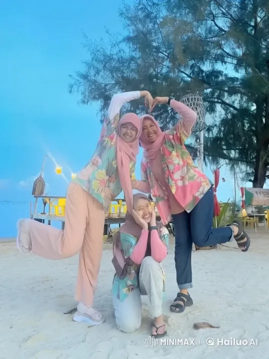 Friends Enjoy Synchronized Kungfu on Beach – AI Generated Video | Hailuo AI