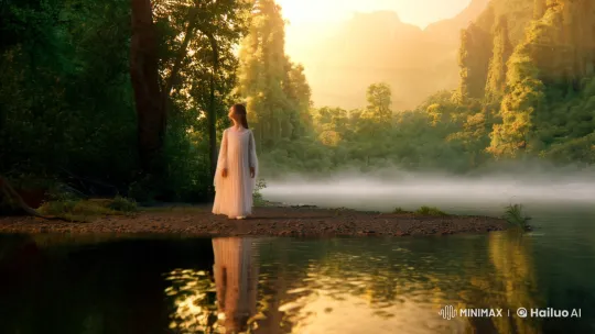 Girl Reflects on Serene Forest Landscape – AI Generated Video | Hailuo AI